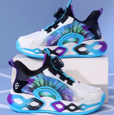 Hot Sales Children's Sports Shoes Spring Outdoor Breathable Running Shoes Thick Soled Rotating Buckle Casual Walking Shoes Kids