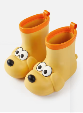 Puppy rain shoes boy children rain boots boy non-slip toddler baby water shoes female model overshoes girls waterproof rubber